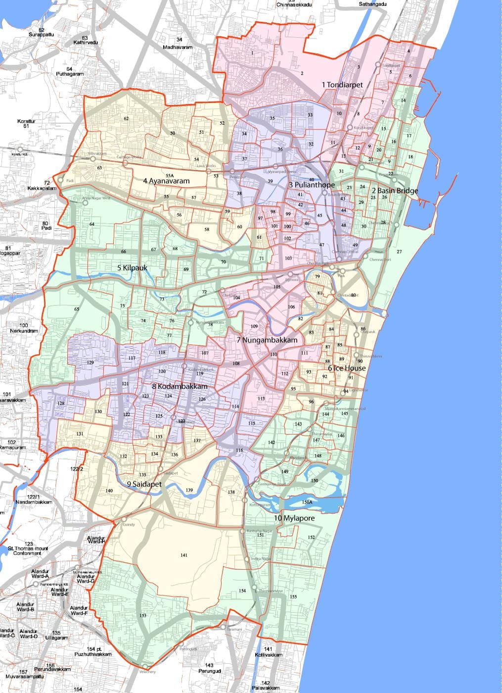 钦奈大公司的地图