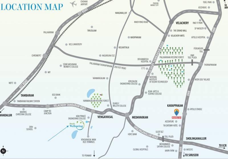Medavakkam奈地图