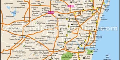 Chennai市的完整地图